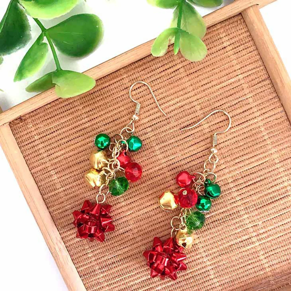 

Christmas Necklace Earrings Set Flower Bell Pendant Jewelry Gifts Party Accessories Ladies Christmas Jewelry Ear Ornament