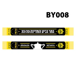 Beitar 145*18 cm Size FCBJ Netanya Jerusalem Scarf for Fans Double-faced Knitted BY008