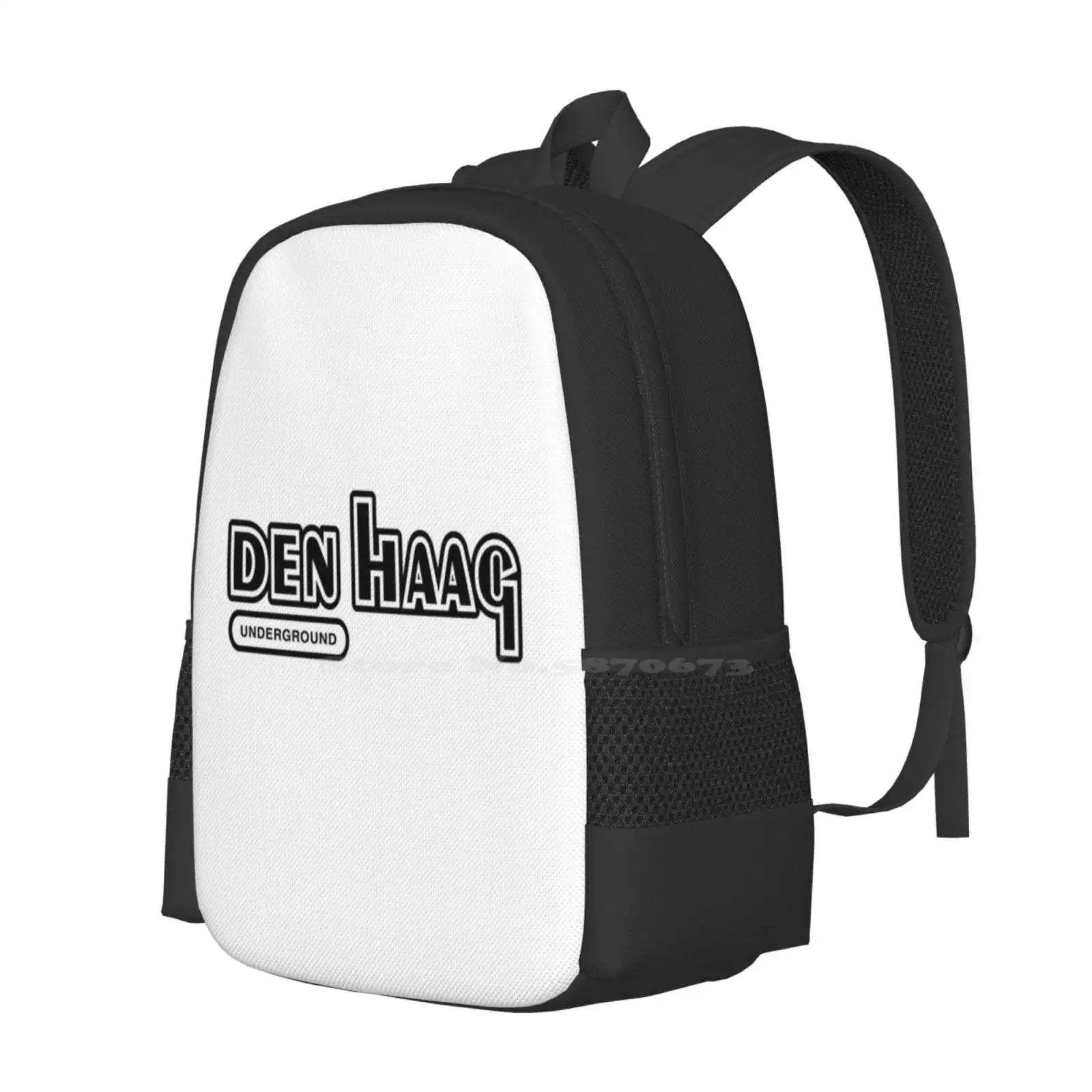 Den Haag Underground (Black Text) Hot Sale Schoolbag Backpack Fashion Bags Prodigy Liam Howlett Keith Flint Reality Leeroy