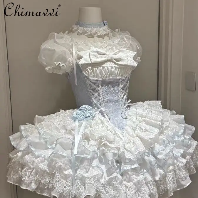 

Original Princess Ballet Cake Dress 2025 New Super Fairy Birthday Party High Waist Slim-fit Temperament Women's Lolita Dress