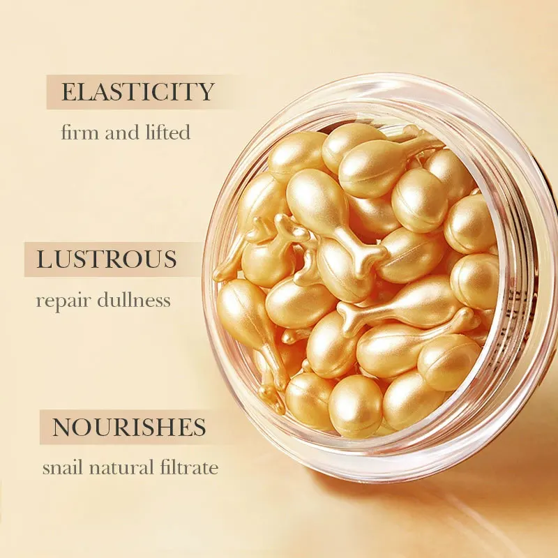 SADOER-cápsulas hidratantes de leche con esencia de rosa y Caracol, cosméticos para el cuidado de la piel antiarrugas, blanqueadores y nutritivos