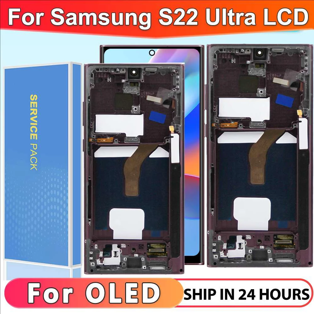 6.67\'\'S22 Ultra For Samsung For S22Ultra S908 S908B S908U S908W S908E LCD Display Touch Screen Digitizer Assembly Replacement