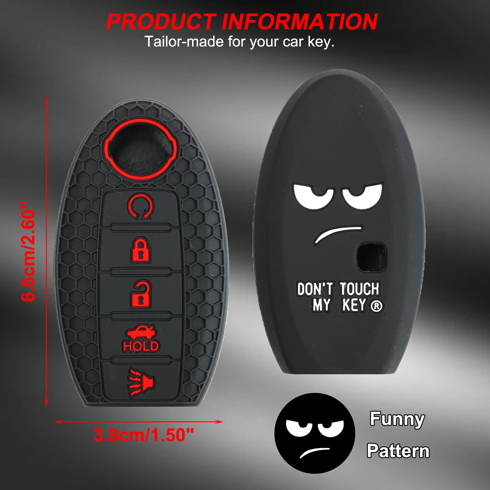 Remote Car Silicone Key Holder Case Cover Shell Protector 5 Button For Nissan Sentra Murano Altima SR Titan Versa 2021 2020 2019
