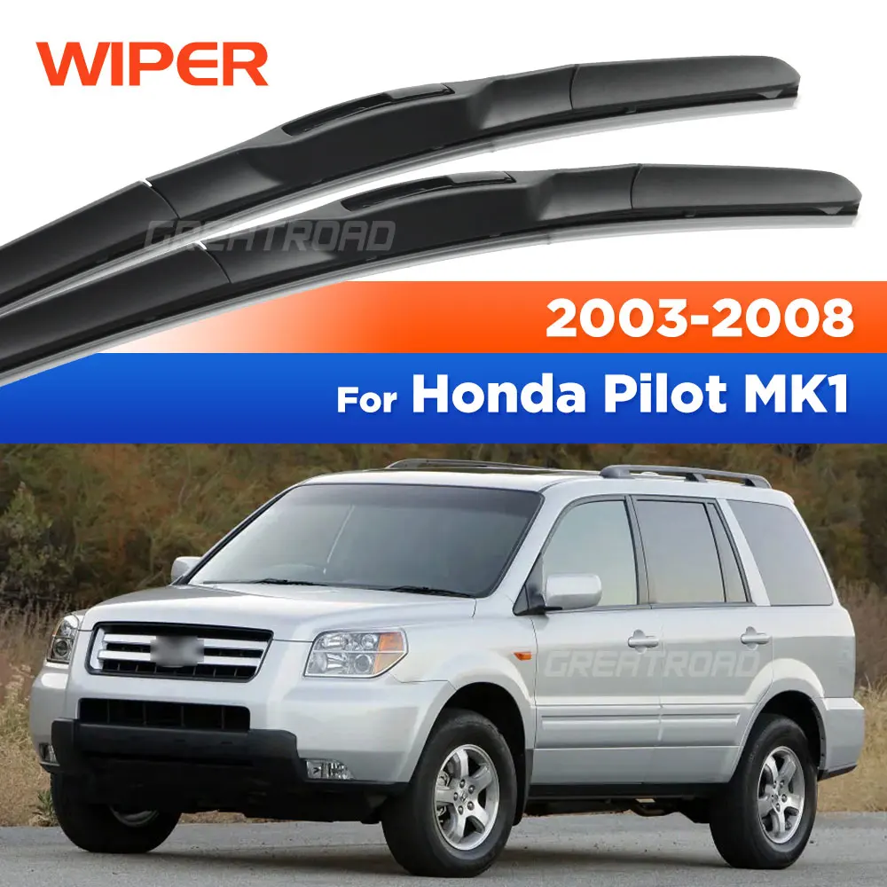 

For Honda Pilot MK1 2003-2008 2004 2005 2006 2007 Wiper Front Wiper Blades Windshield Windscreen Window Brush 24"+21"