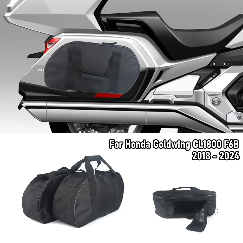 

2018 2019 2020 2021 2022 2023 2024 Motorcycle Bag Side Case Inner Bags Luggage Bags Black For Honda Goldwing GL1800 F6B