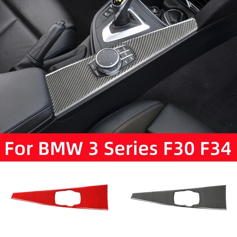 

For BMW 3 Series GT F30 F34 2013-2018 Accessories Carbon Fiber Interior Car Central Control Multimedia Panel Trim Cover Stickers