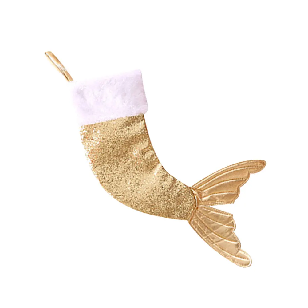 

Tail Christmas Stockings Bag Cloth Material Lovely Design Gift Pouch for Festival Decoration Home Tree