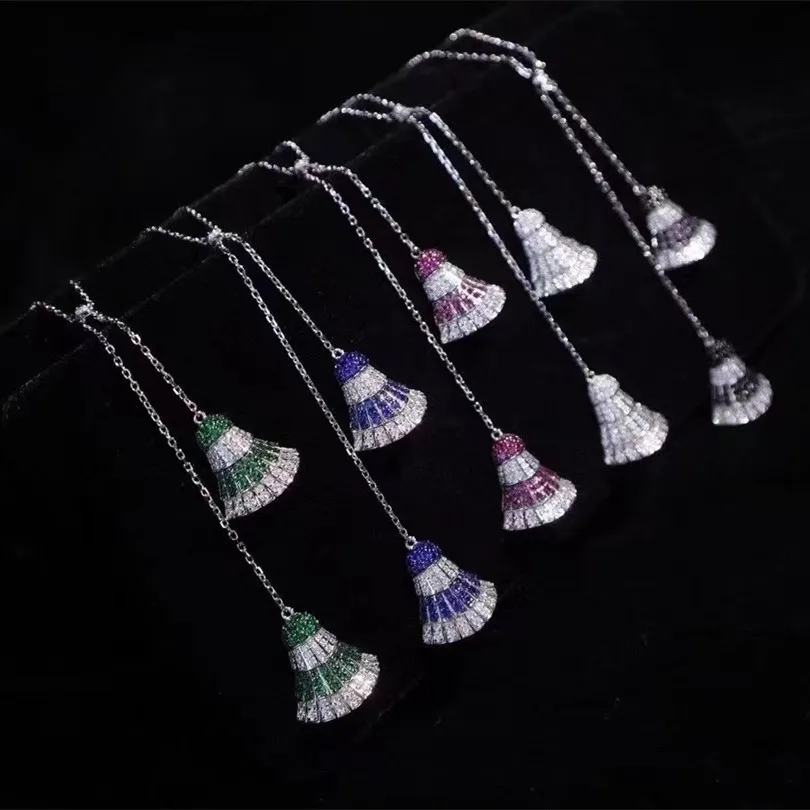 ZOCA Fine 925 Sterling Silver Jewelry Set Fan Feather Luxury Exaggerate Drop Earrings