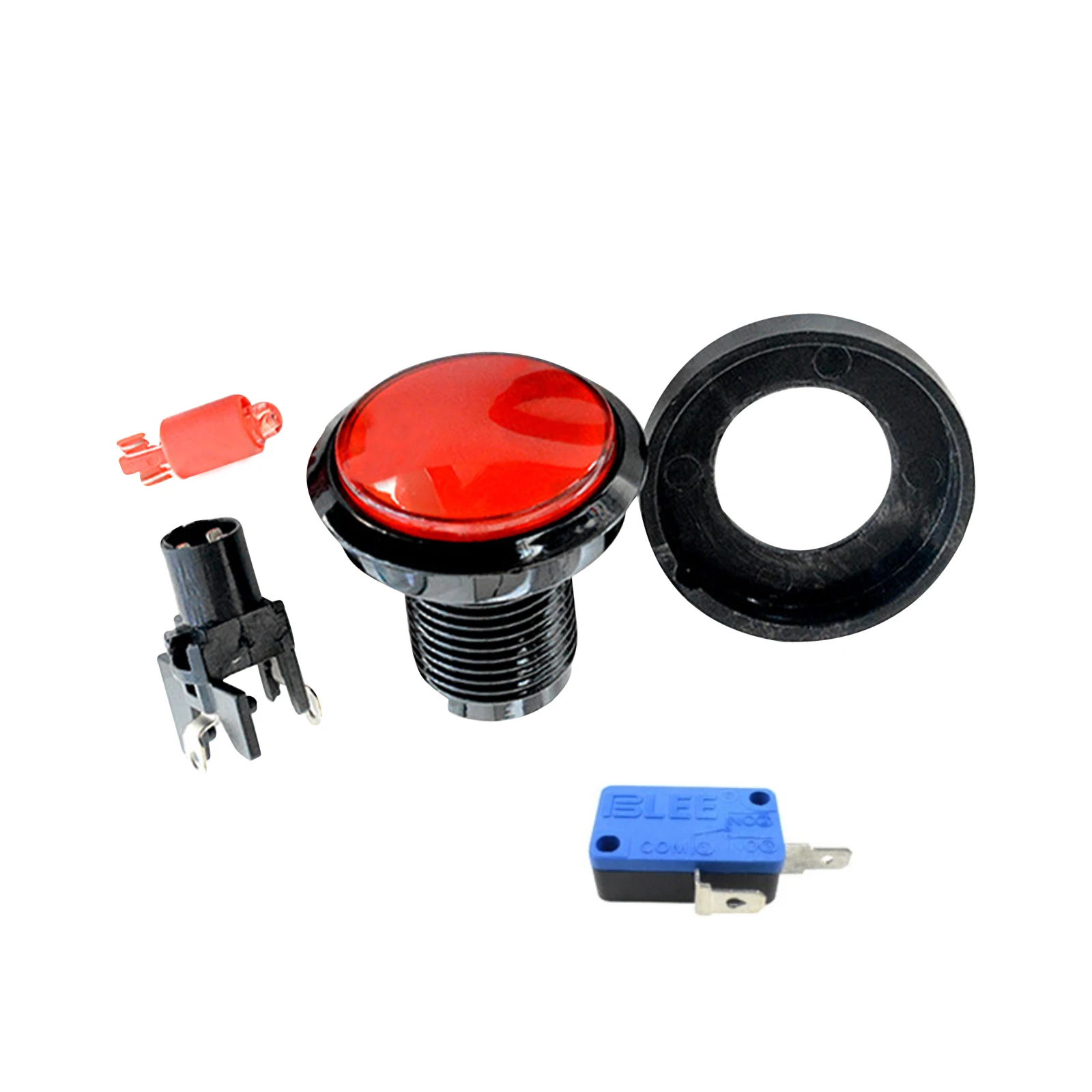 1Pc Dome Pushbutton 45mm Illuminated Arcade Push Buttons Led 12V Power Button Switch Push Button with Microswitch 5 Colors