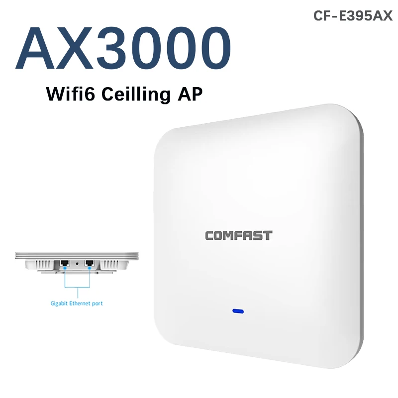 Comfast AX3000 Wi-Fi6 Access Point Celling AP Router 802.11AX WiFi6 Wireless Indoor PoE AP 5GHz 3000Mbps Gigabit Port Hotspot