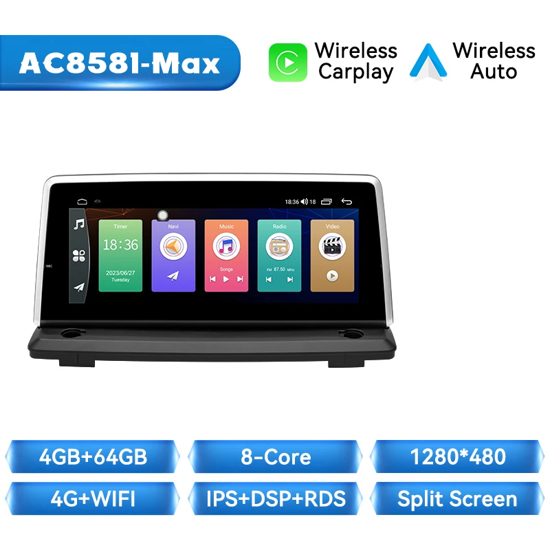 Draadloze Carplay Autoradio Speler Voor Volvo XC90 2007-2013 Android 14 Multimedia 8G + 128 GB GPS Navigatie Stereo Multimedia Audio