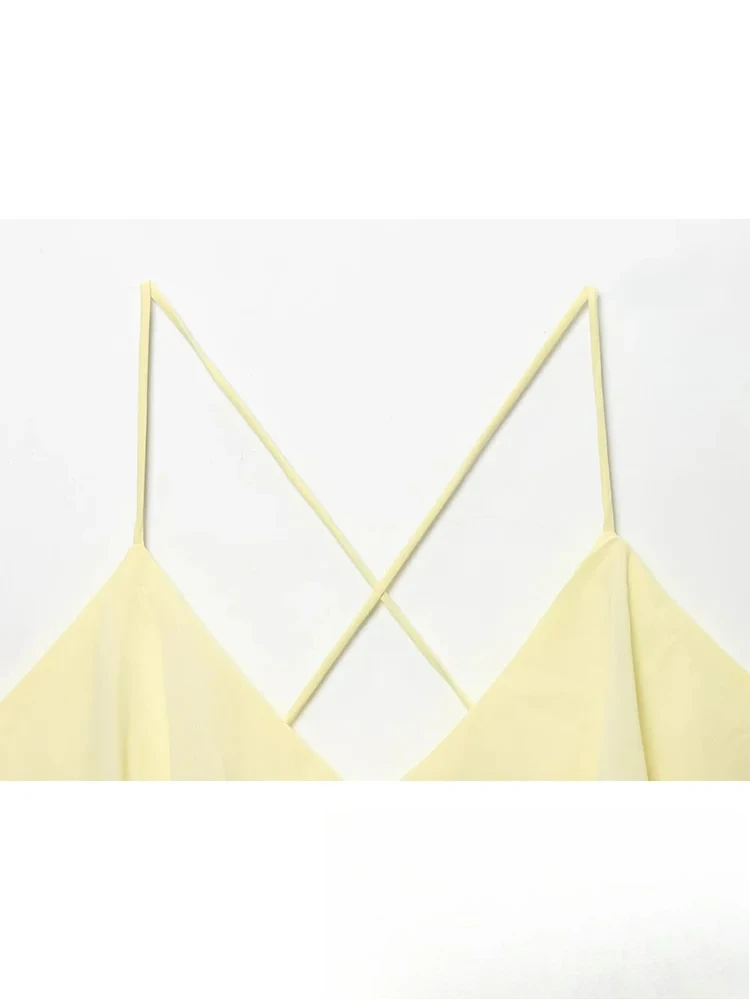 فستان KONDALA مثير أنيق للعطلات للنساء فستان متين بدون أكمام وسحاب بدون ظهر فستان طويل كامي موضة صيف 2025 فستان أنيق