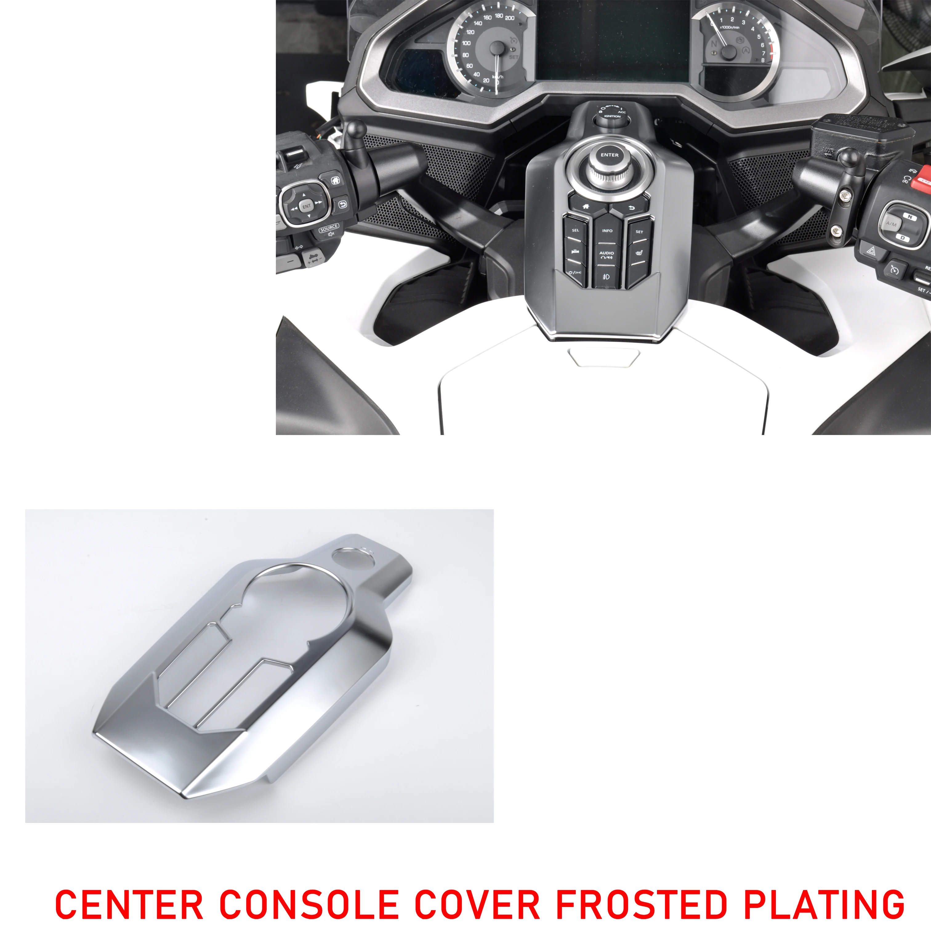 

Center Console Switch Panel Cover Garnish For HONDA GOLD WING 1800 GL1800 F6B 2018-2023 Motorcycle Frosted Electroplating Silver