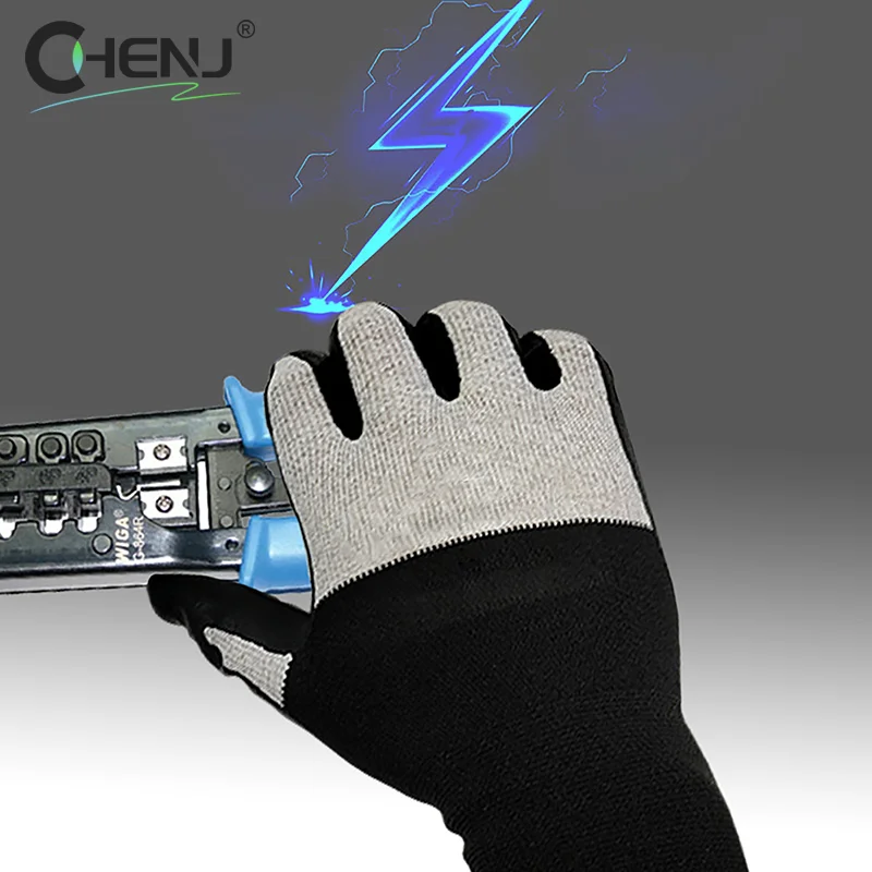 1pair Ultrathin Electrician Insulating Gloves Withstanding Voltage 400V/500V Rubber Touch Screen Insulation Glove Industrial