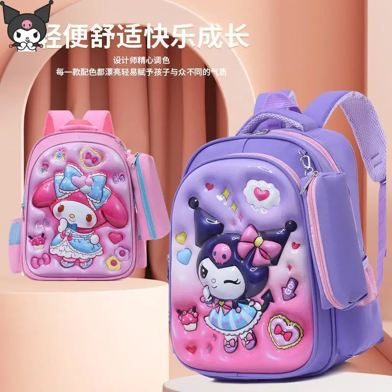 

Sanrios Kuromi My Melody Kids Schoolbag Hard Shell Good-Looking Backpack Male and Female Children Cartoon Backpack Fashion Gift