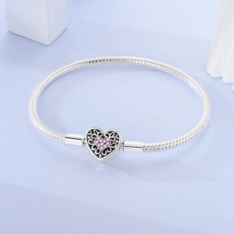 2026 New 925 Sterling Silver 17‑20CM Heart Shaped Scroll Snake Bone Bracelet For Women Fashion Exquisite Birthday Jewelry Gifts