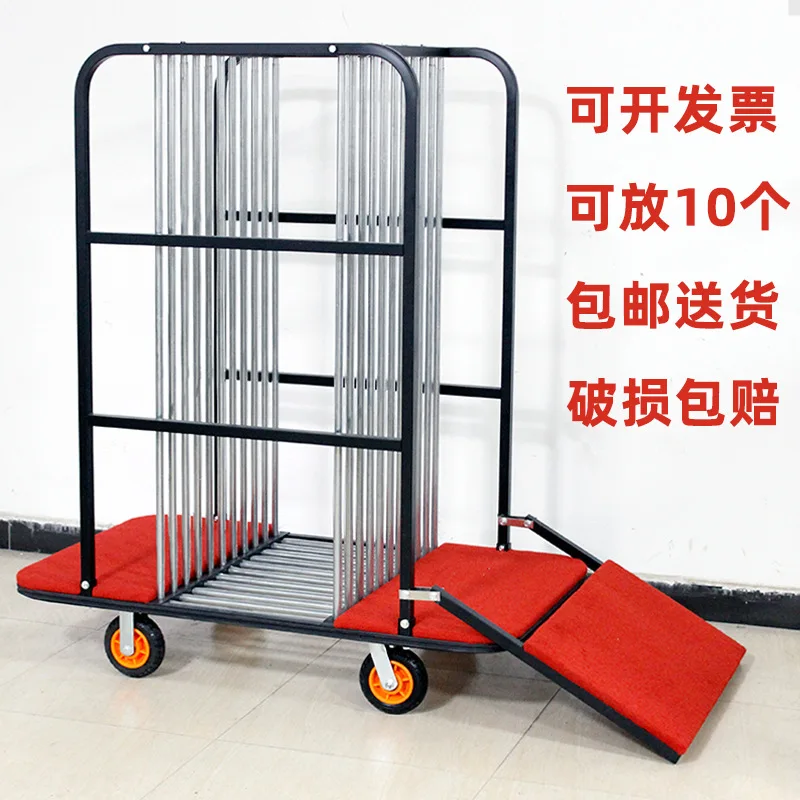 

Hotel restaurant glass turntable transportation trolley thickened banquet glass storage car glass collection and placement car