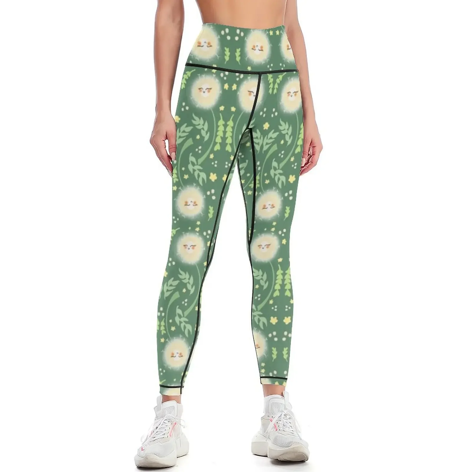 

Cute Dandelion Pattern Leggings Women's sportswear flared Sports pants for Fitness woman Womens Leggings