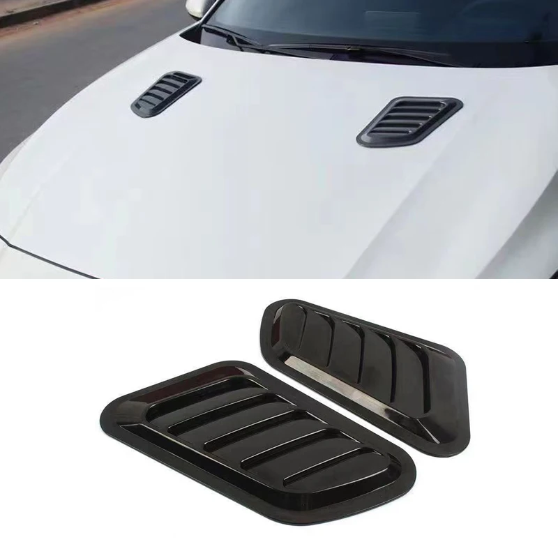 

2016-2022 Car Hood Black Color Vent Cover Trims Protector ABS Chrome Auto Styling For Jeep Renegade Accessories