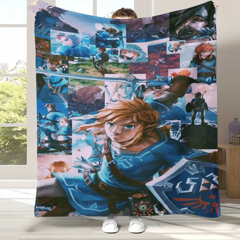 Classic Game Z-Zelda Hylian Crest Link Soft Flannel Throw Blanket,Cozy Blanket for Bed,Sofa,Living Room,Camping,Home Decor,Gift