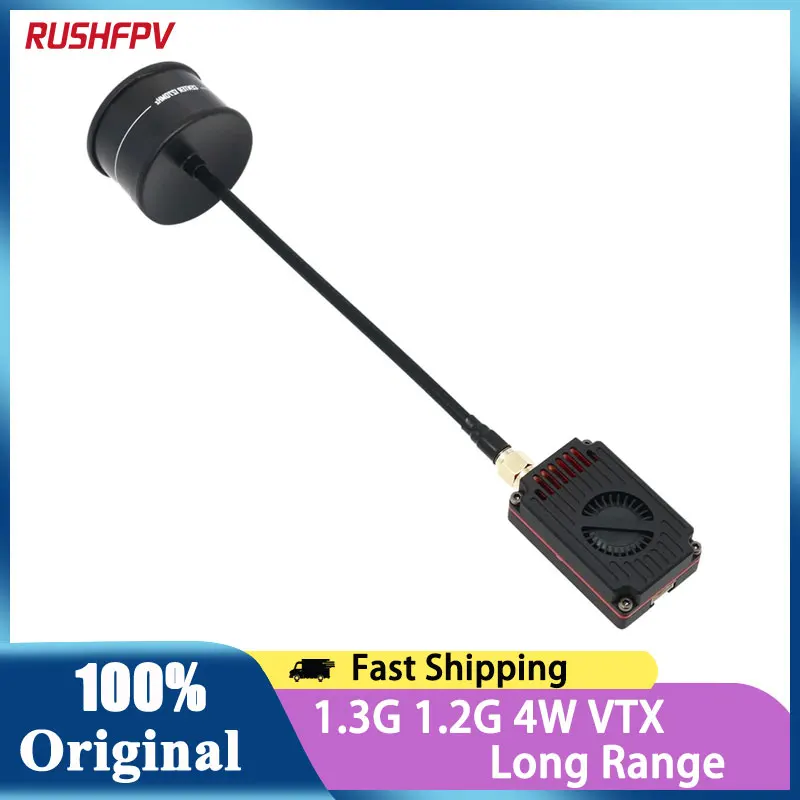 

RUSHFPV 1.3G 1.2G 4W VTX Video Transmitter Switchable Long-range 1.7dBi RHCP SMA Antenna Transmission Module For RC FPV Drone
