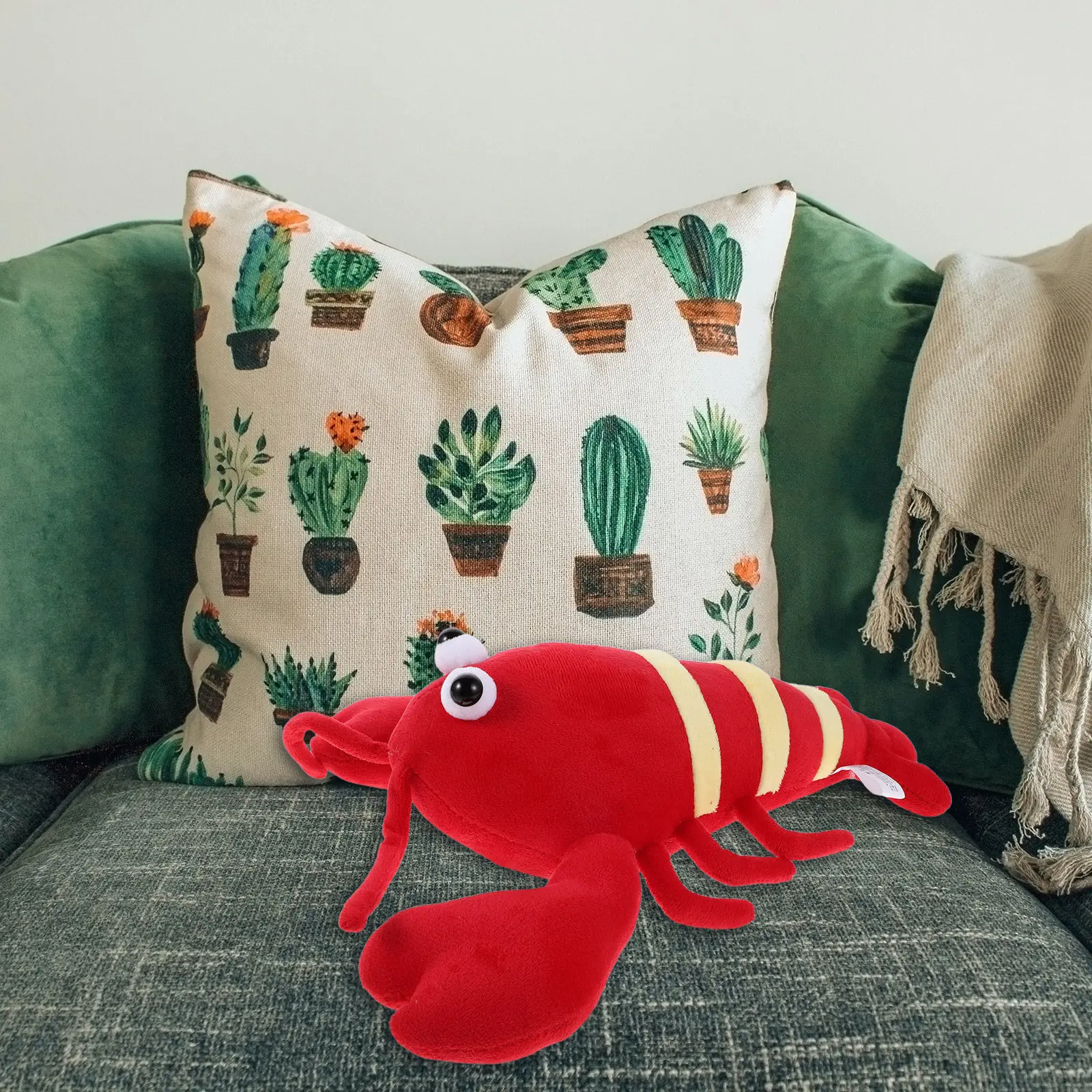 

Высококачественная реалистичная плюшевая игрушка-лобстер, имитация морепродуктов, декор для дома и офиса, подарок для детей и взрослых