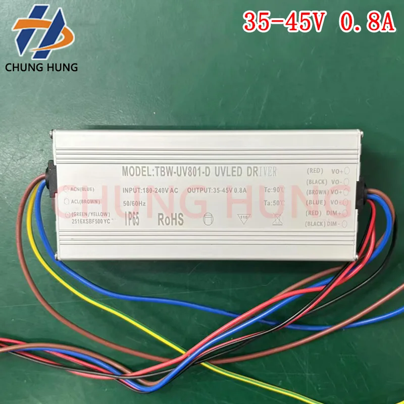 

UV LED curing lamp dedicated driver power supply 35-45V 0.8AUV lamp power adjustable adapter power supply