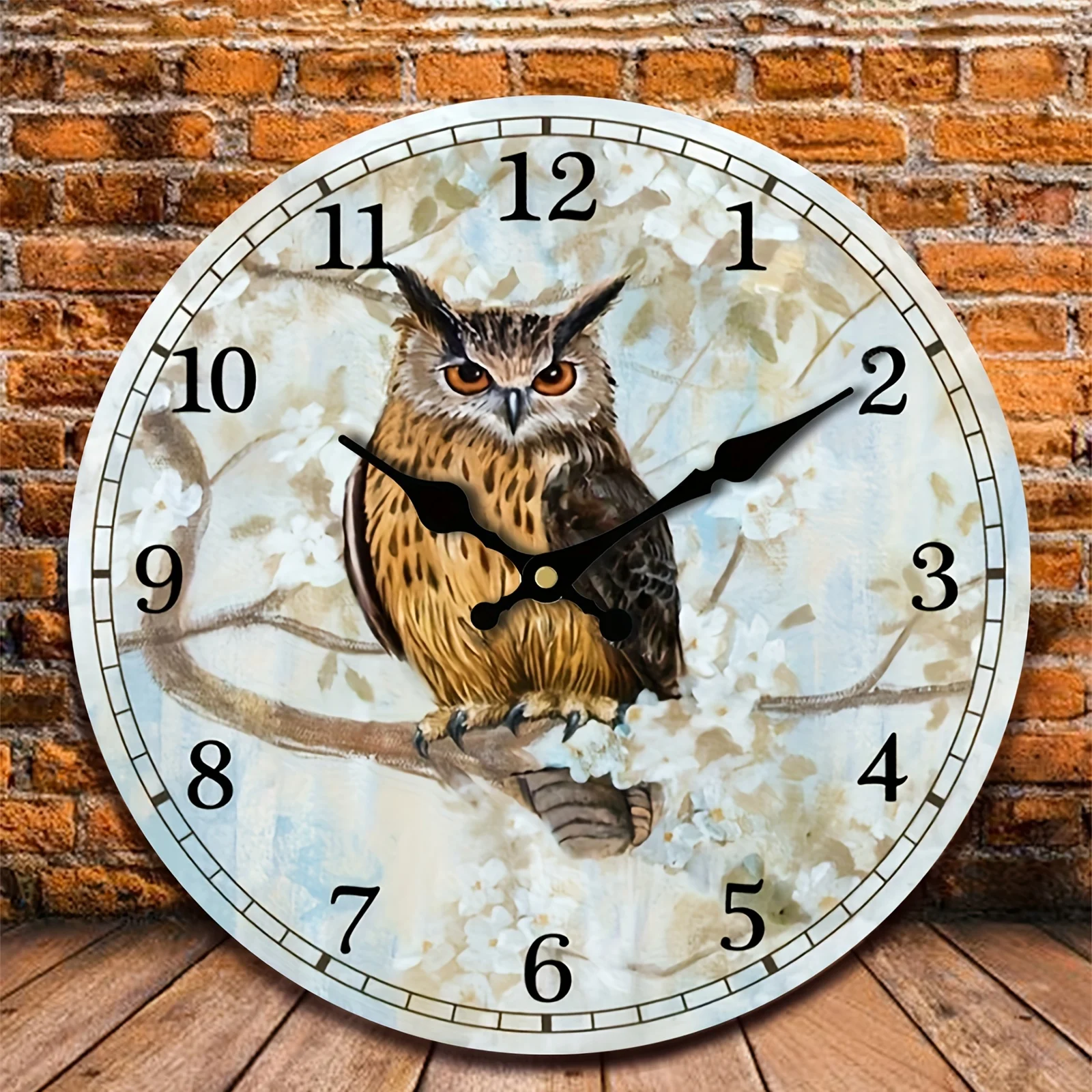 1pc Owl Animals Hanging Wall Clock Clocks for Home Office Kitchen Classroom AA Battery (not Included)home Decor