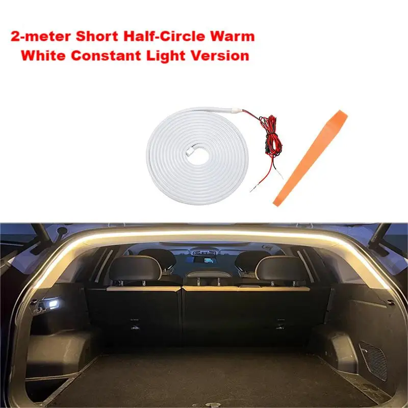 Flexible Silicone Car Trunk LED Strip Light with Auto Sensor Activation Water Flow Mode for Improved Trunk Lighting 12V