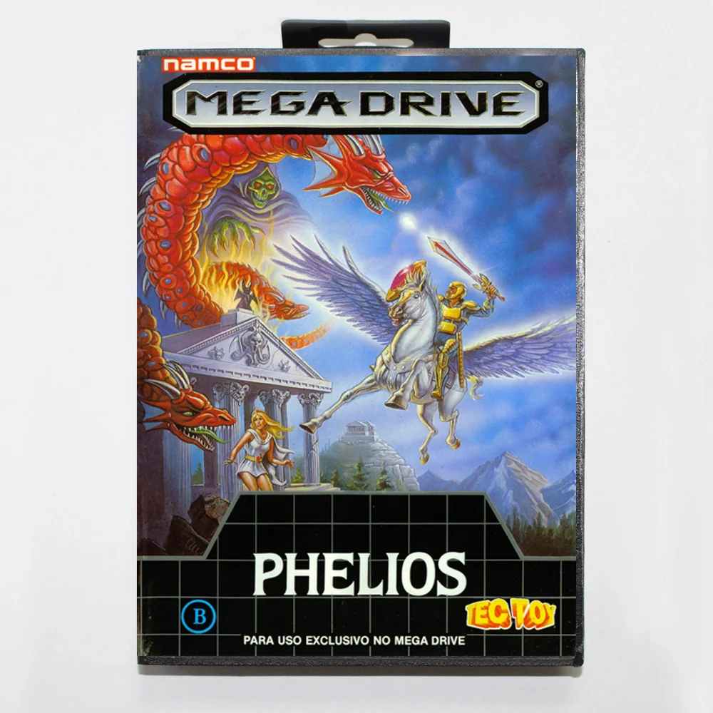 Phelios MD Game Card 16 Bit BR Cover for Sega Megadrive Genesis Video Game Console Cartridge
