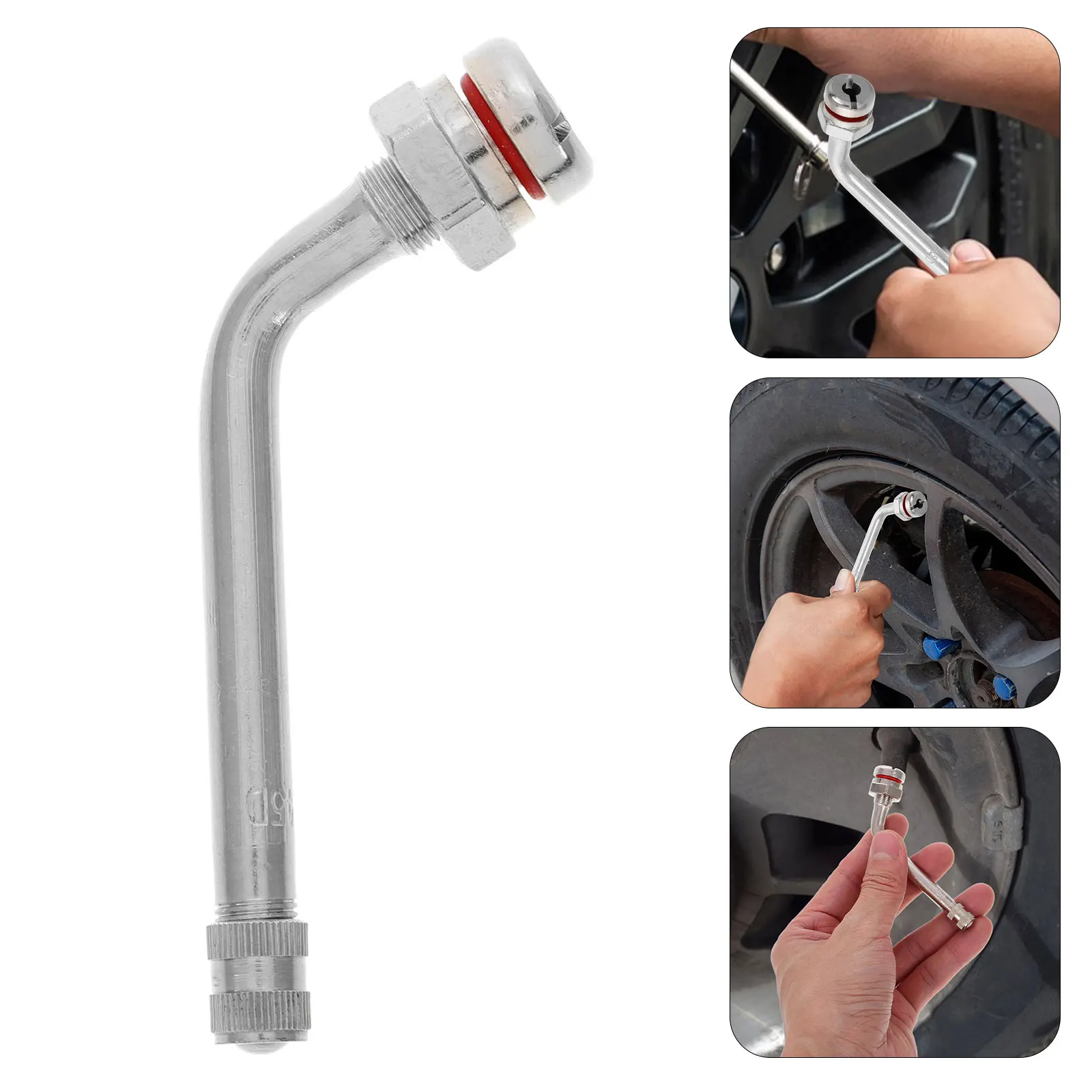 

Heavy Duty Tubeless Tire Stem 60 Degree Replacement For Trucks Buses Large Vehicles Durable Copper Vacuum Valve Stem Pressure