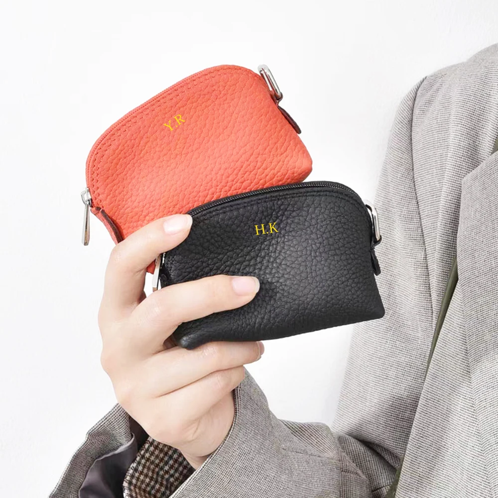 Echtes Leder Damen-Münzbörse Luxuriöse Modische Personalisierte Tasche Mini-Schlüsseletui Luxus-Design Kopfhörer-Aufbewahrung Kosmetiktasche – Detail 14