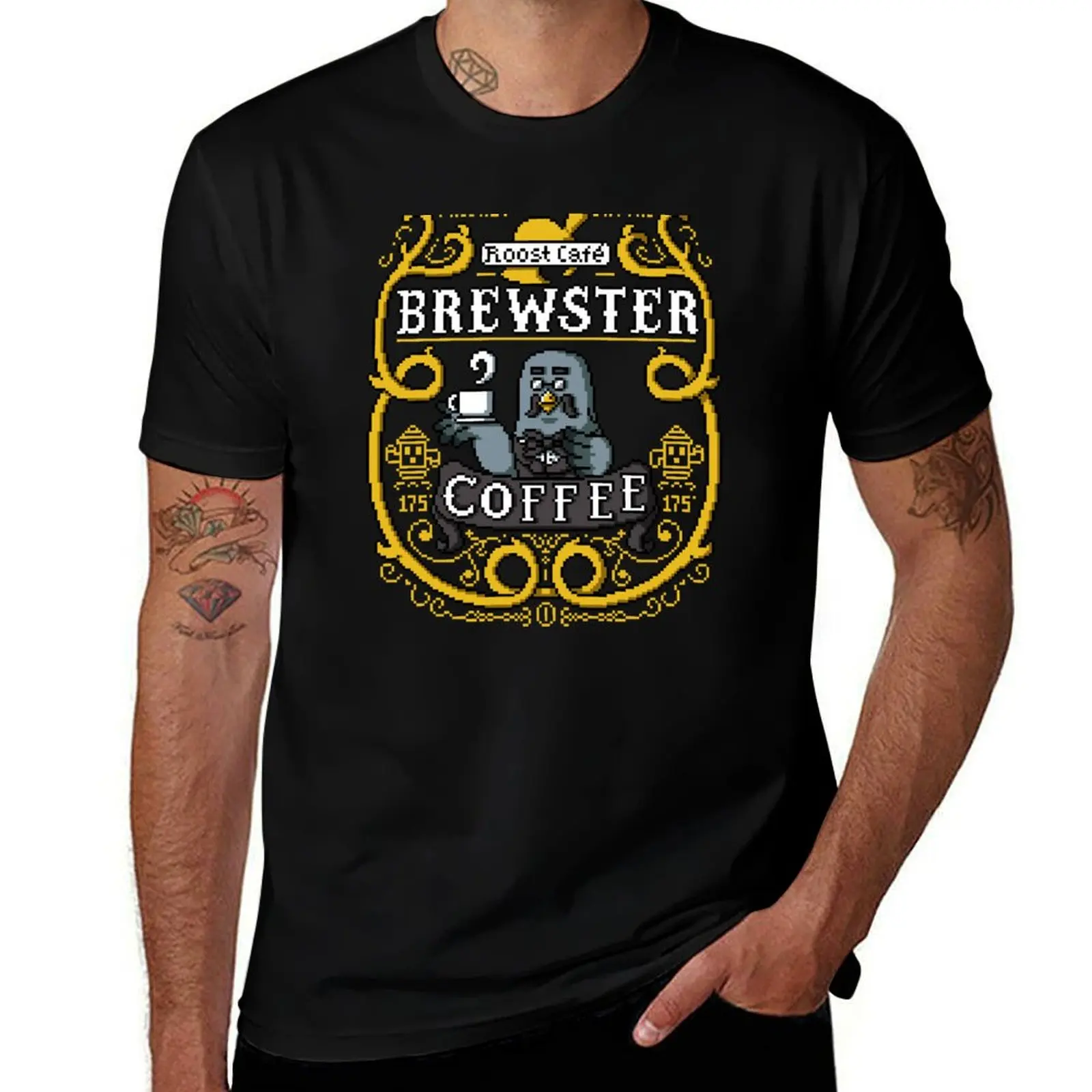 

Brewster's Cup of Coo'ffee T-Shirt t shirts for man cotton funny essential t shirt