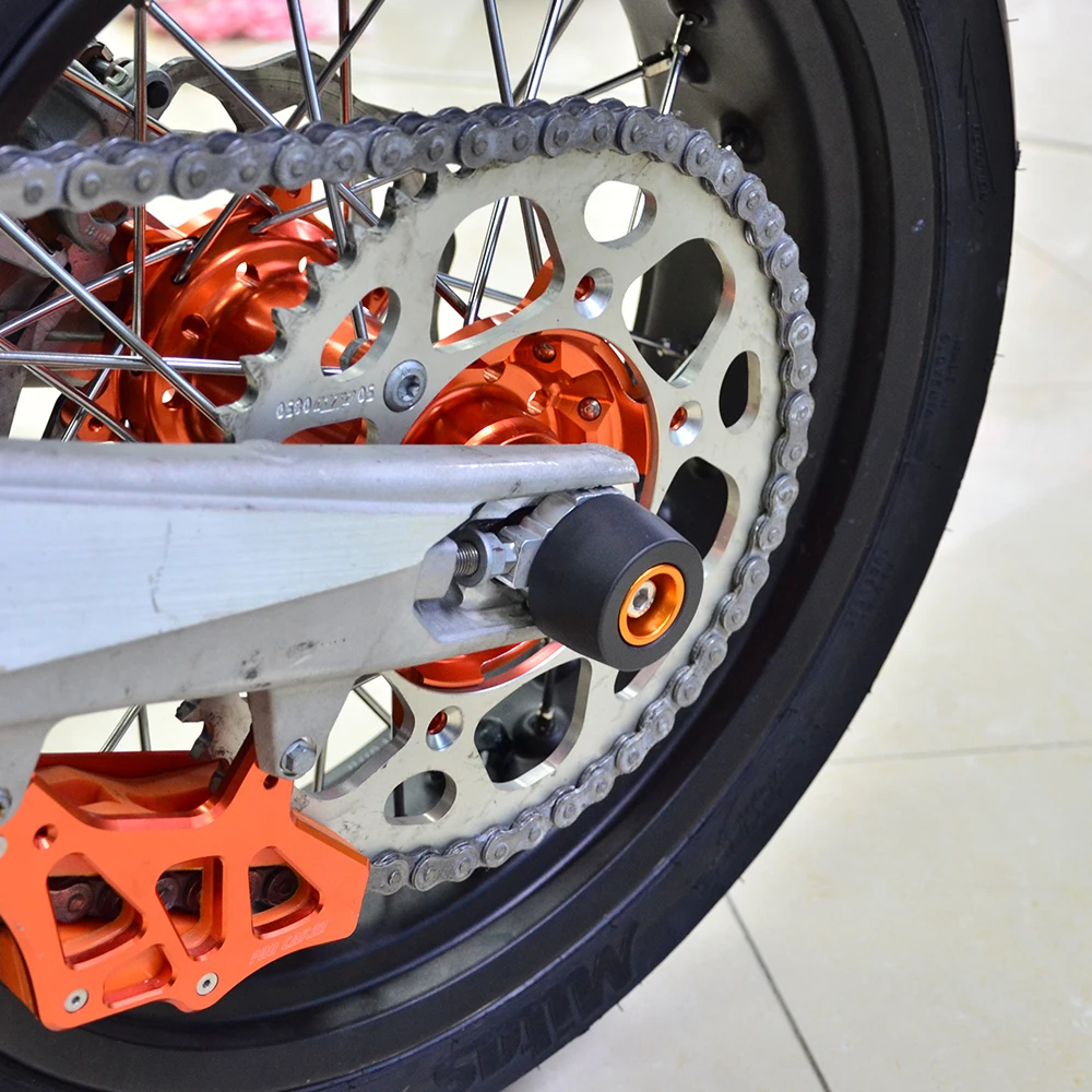 ل KTM EXC 300 TPi 6D المحور الأمامي الخلفي المنزلق تحطم الوسادة عدة EXC-F 500 SX-F 450 XC-F 350 XC-W 300 250 XC 200 150 SX 125 2016-2023