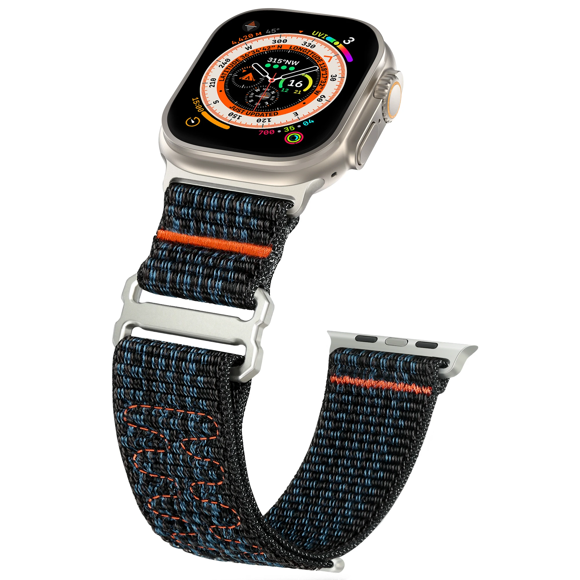 Ремешок нейлоновый для Apple Watch Band Ultra 9 8 7 SE 6 5 3 38 мм 42 мм 40 мм 44 мм, аксессуары для смарт-часов iWatch Series 45 мм 41 мм