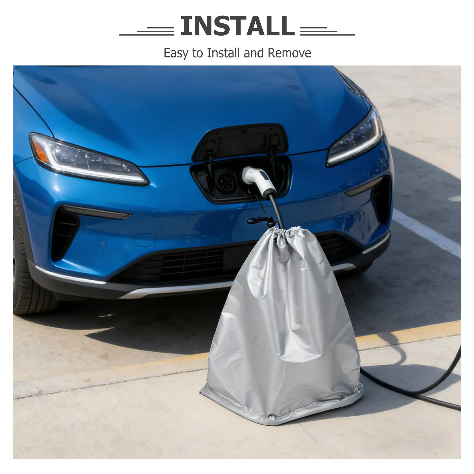 Ev Charging Port Cover Waterproof Nylon Car Charging Station Protector Outdoor Dustproof Rainproof Protective Cover for Ev