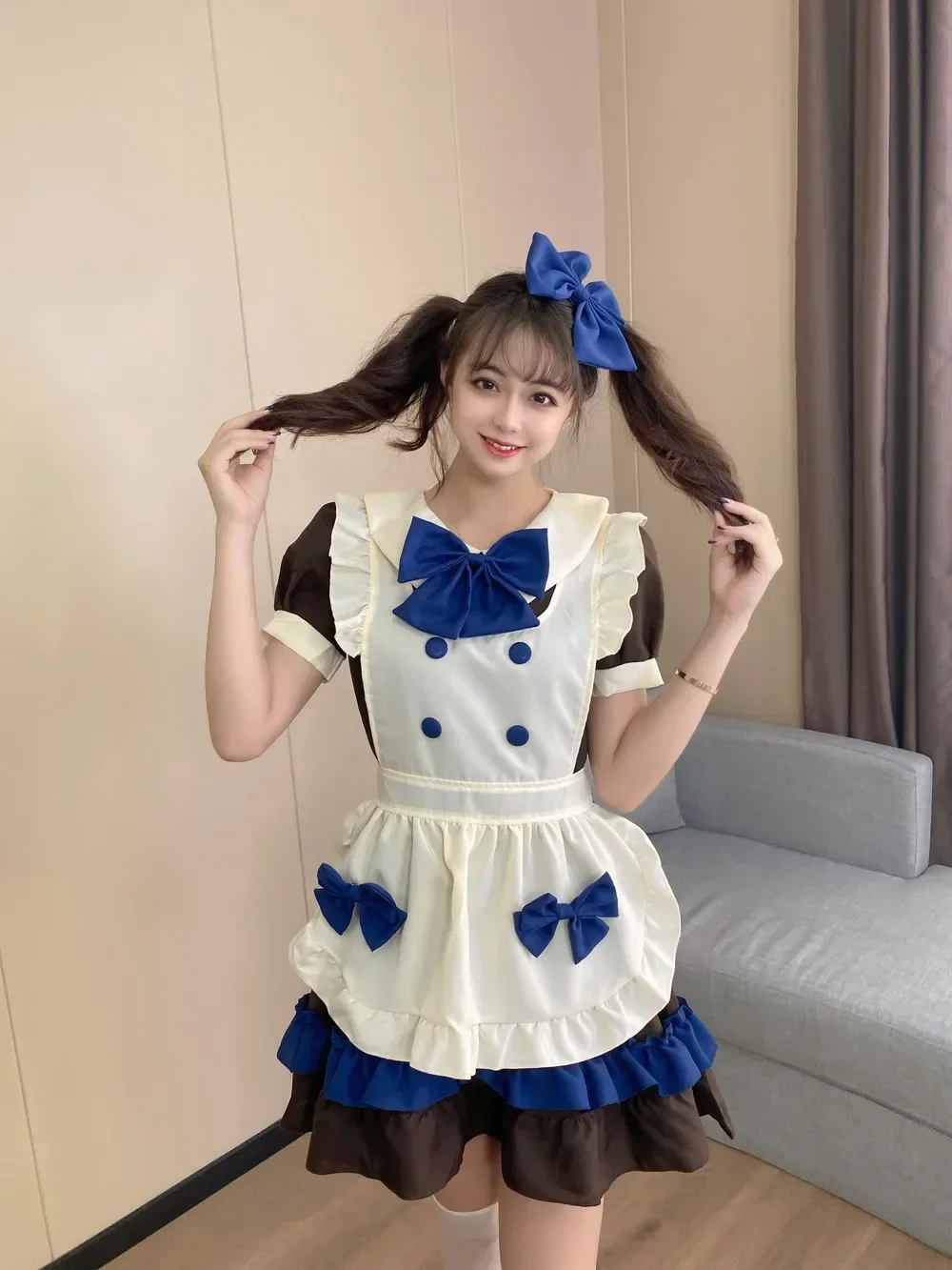 Japanese Cute Maid Outfit Lolita Sweet Maid Dress Women Anime Cosplay Costumes Sexy Babydoll School Girl Student Costume