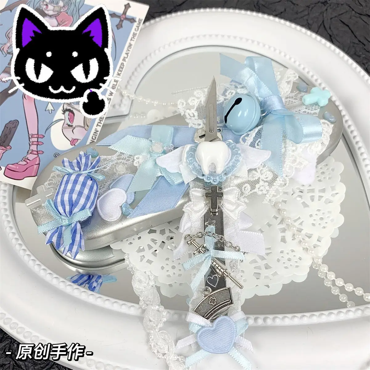 [Meow Meow Handmade] مشرط تجميل الملاك ذو اللون الكامل المائي، سكين مصنوع يدويًا عالي القيمة