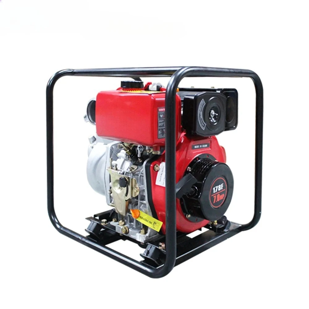 2025High Efficiency 3 Inch High Pressure diesel Water Pump Cast Iron 192FA Pump for Agricultural Irrigation