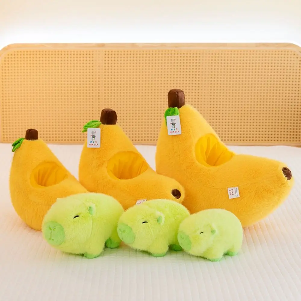 

Delicate Plush Banana Capybara Doll 35/45CM Cartoon Plush Toy Sleeping Pillow Gift