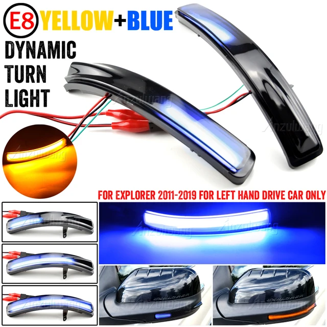 

2pcs For Ford Explorer 2011-2015 2016 2017 2018 2019 Car LED Dynamic Turn Signal Side Mirror Light Rear Mirror Indicator Lamp