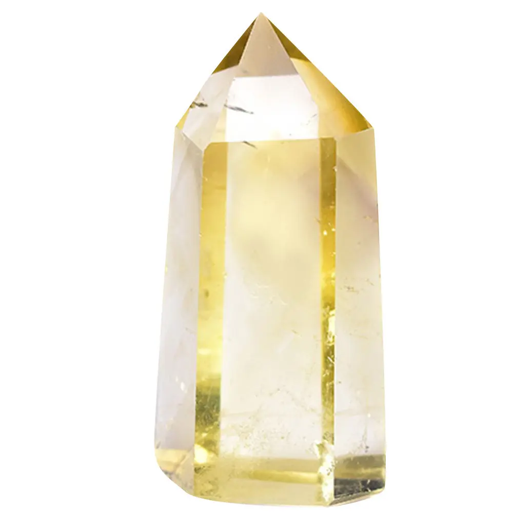 Natural Crystal Hexagon Pillar Tabletop Ornament 6-7cm Chic Desktop Adornment Home Living Room Decor Crystal Pillar Crafts