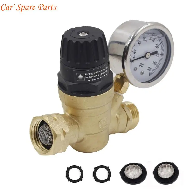 Y4UA RVs Water Pressure Regulator Valves Water Pressure Reducer Handle Adjustable