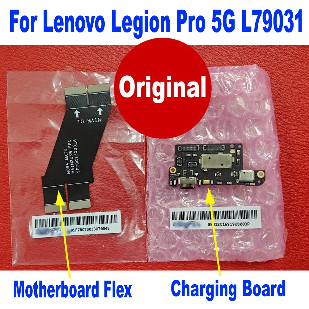 Original Best For Lenovo Legion Pro 5G L79031 Microphone USB Plug Sim Fast Charging Port Charge Board to Mainboard Flex Cable