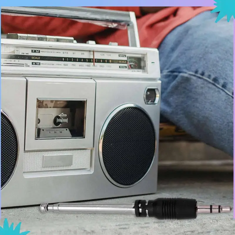 ABZW 8X радиоантенна 3,5 мм 4 секции телескопическая FM антенна радио для мобильного сотового телефона Mp3 Mp4 аудиооборудование