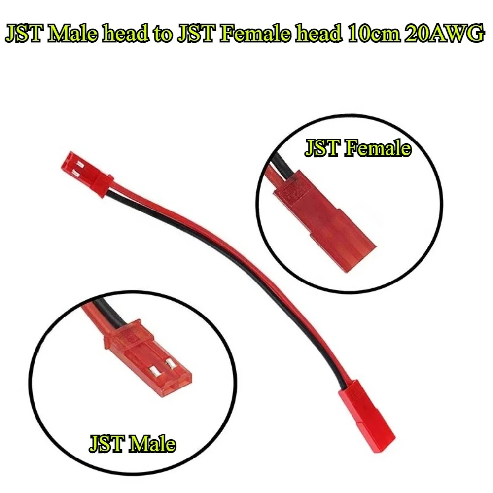 5/10個入り 10CM 20AWG JSTプラグ - JR・フタバコネクタ オス・メス ケーブル JR・フタバ サーボアダプターワイヤー RC飛行機・ヘリコプター・車用