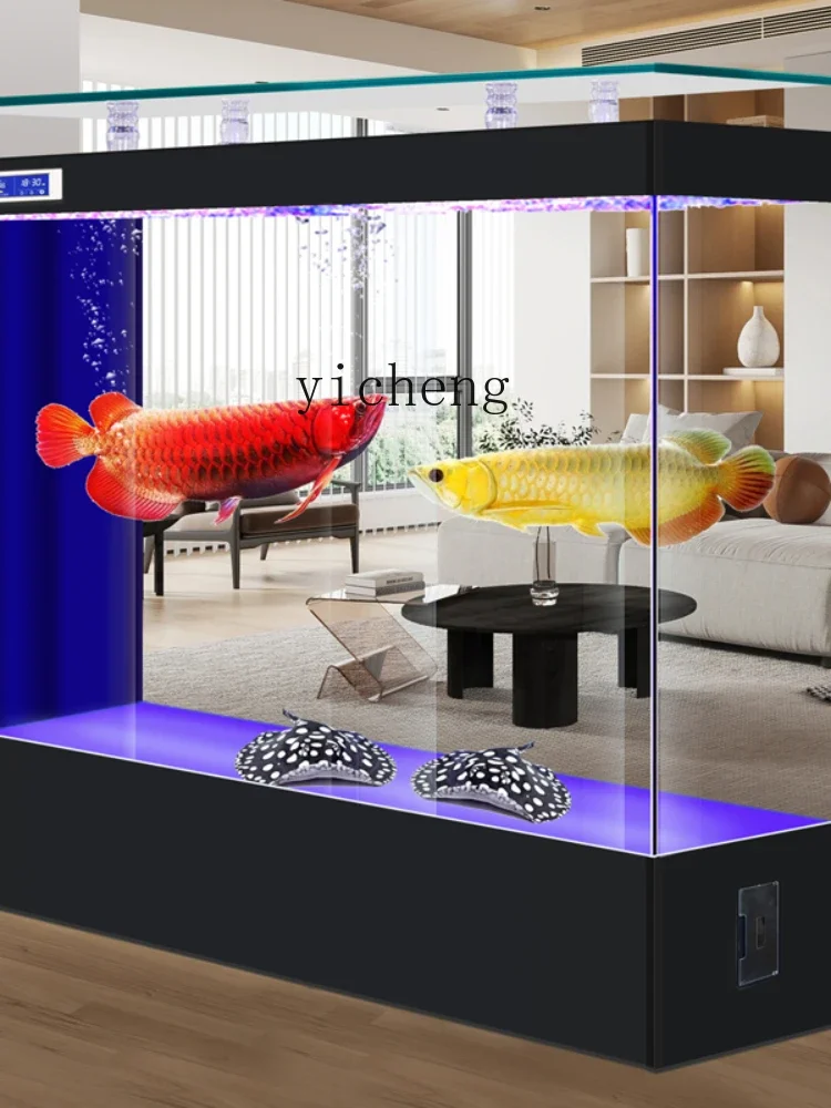 YY Fish Tank Living Room Home Screen against the Wall Aquarium Super White Glass No Change Aquarium