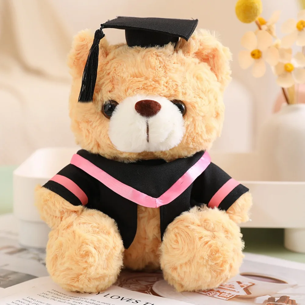 Small Teddy Bear Doll New 23cm Graduate Sitting Bear Doll Graduation Gown Plush Toy Students