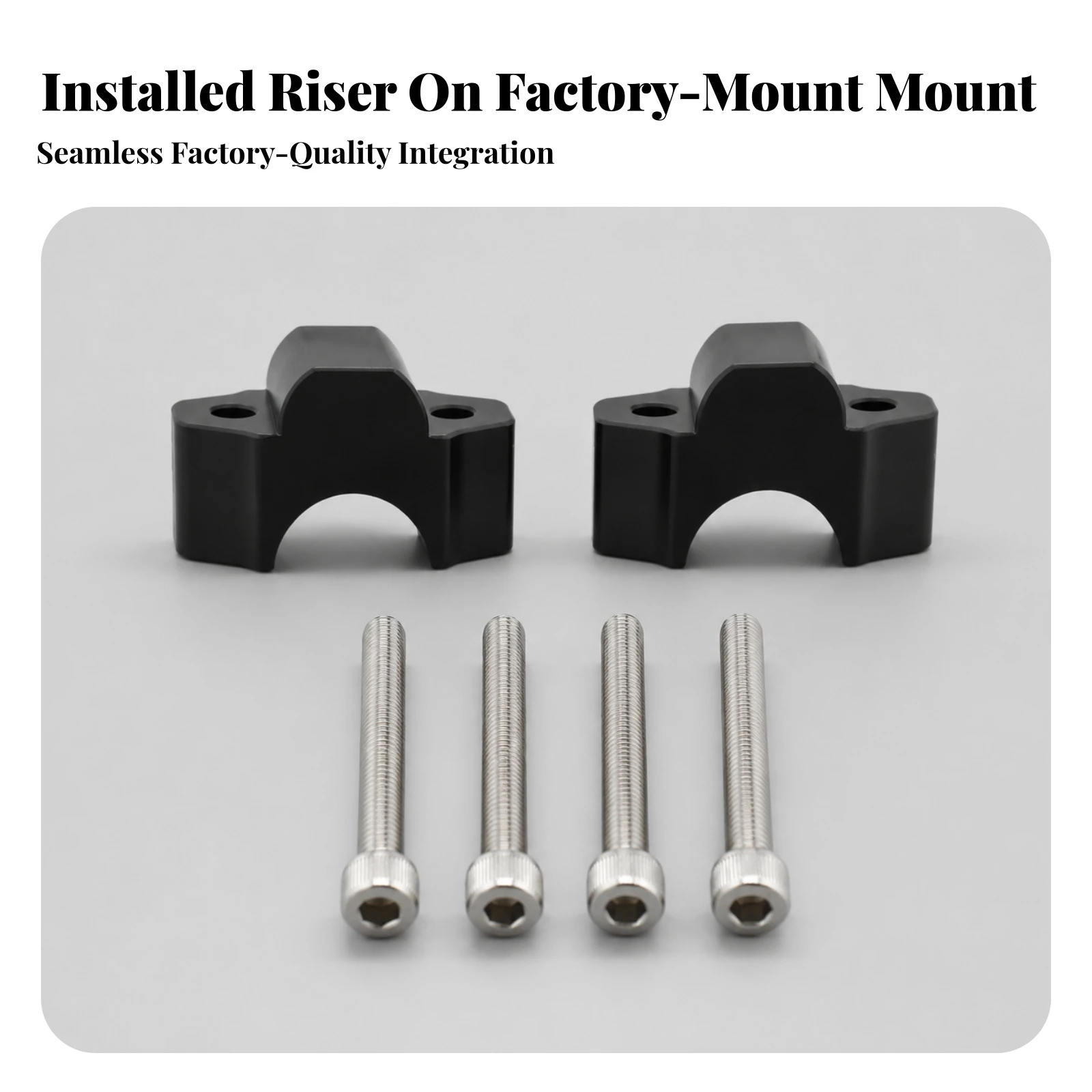 Handlebar Riser Universal Handlebar Riser with Bolts Sturdy Compact for Commuters, Touring