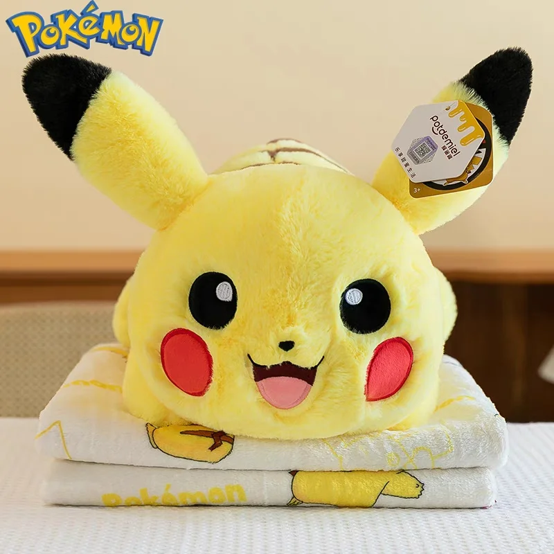 

Potdemiel Pokemon, милое одеяло Пикачу, кукла-компаньон, спальные детские подарки в общежитии, мягкие игрушки, плюшевые детские мягкие игрушки